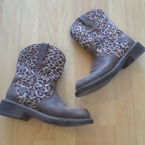 Cheetah Print Ariat Ladies Fatbaby Boots